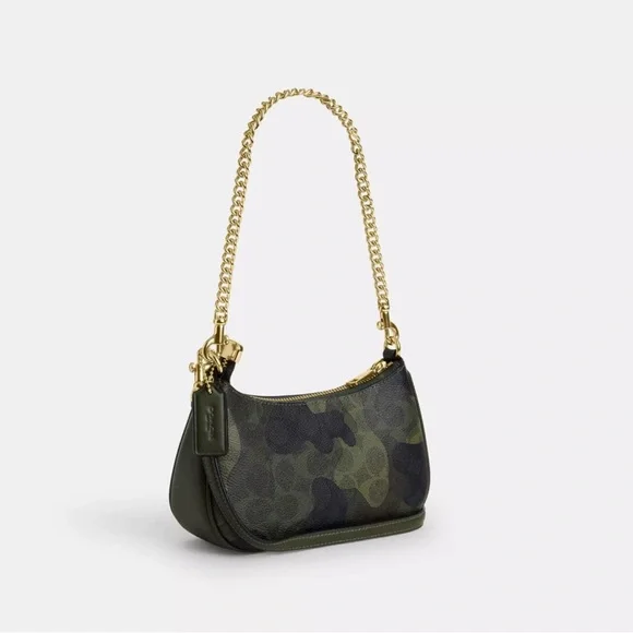 NWT！COACH Teri Mini Crossbody Bag In Signature Camo Print（CW320）gift receipt